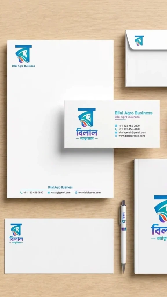 Bilal Aquarium business stationery