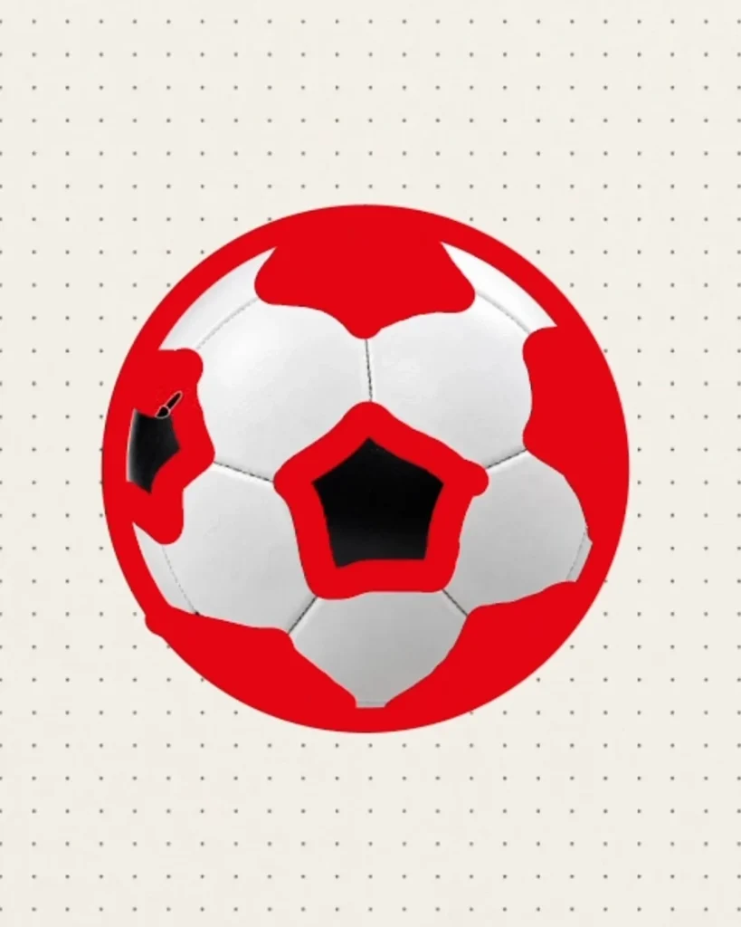 Football traced into the letters F and S