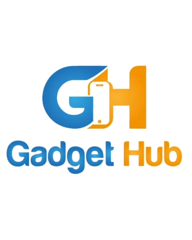 Gadget Hub logo in blue and orange
