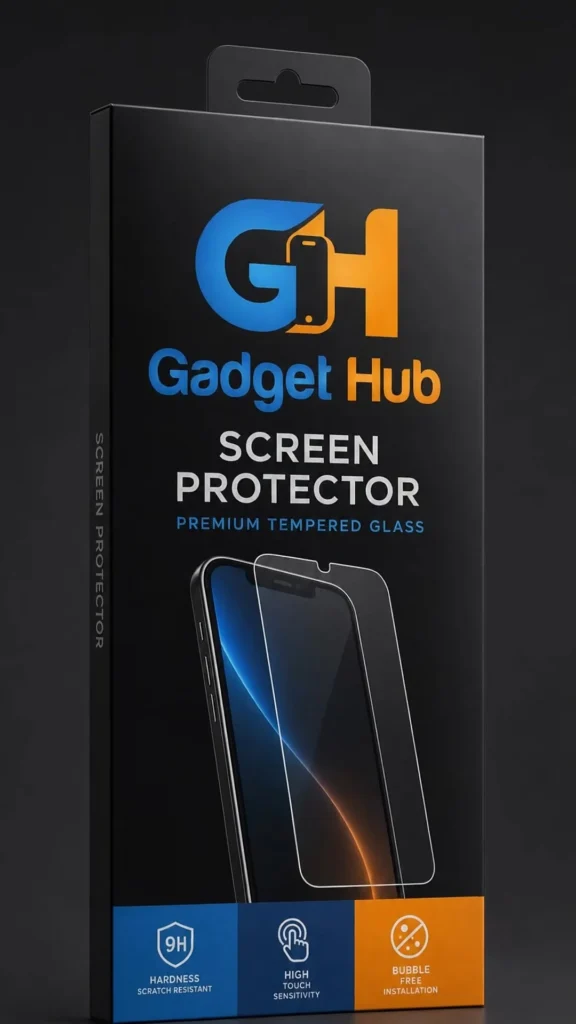 Gadget Hub screen protector packaging