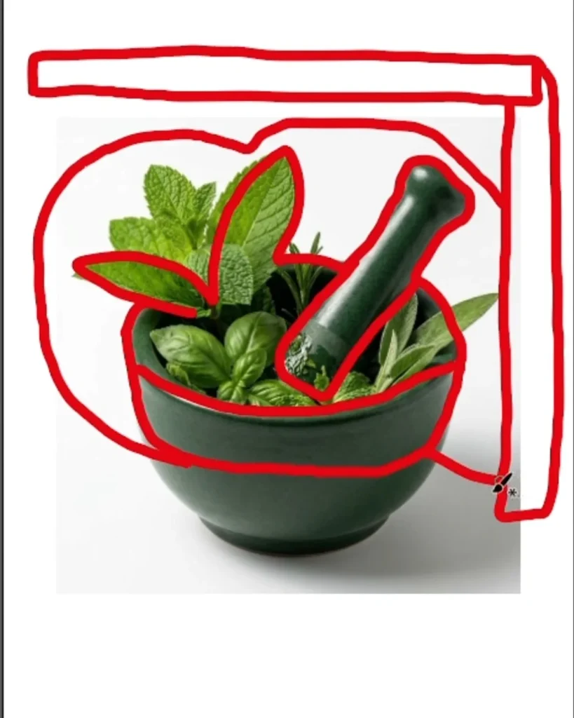 Mortar and pestle traced into Bangla letters
