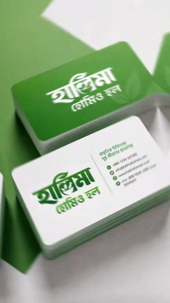 Halima Homeo Hall business cards