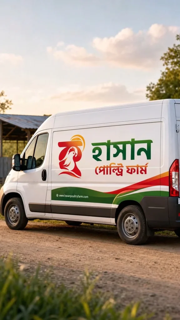 Hasan Poultry Farm delivery van