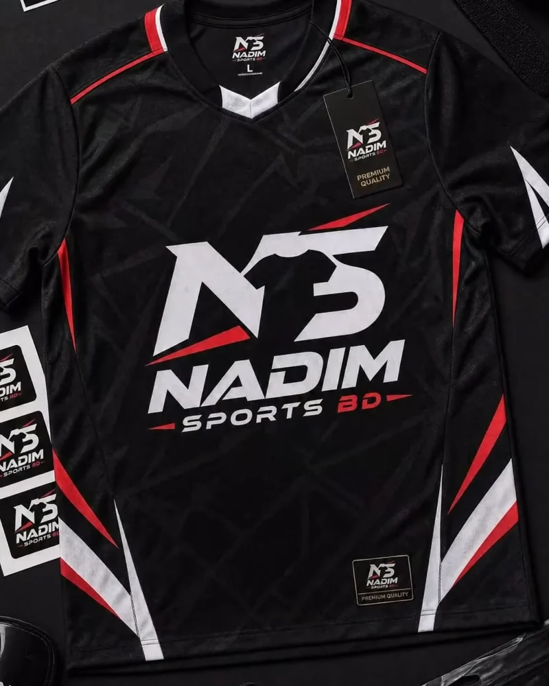 Nadim Sports BD logo on a black team jersey