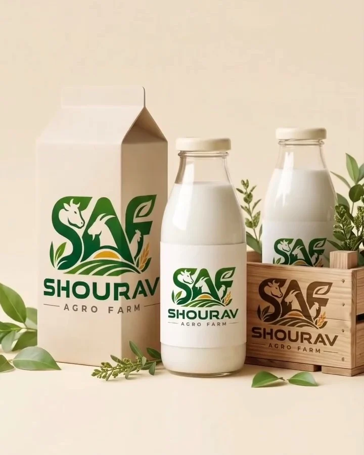 Shourav Agro Farm milk bottles and carton