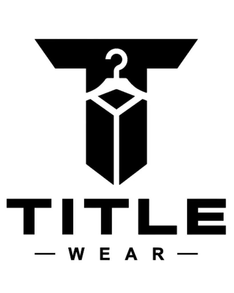 Title Wear logo in black