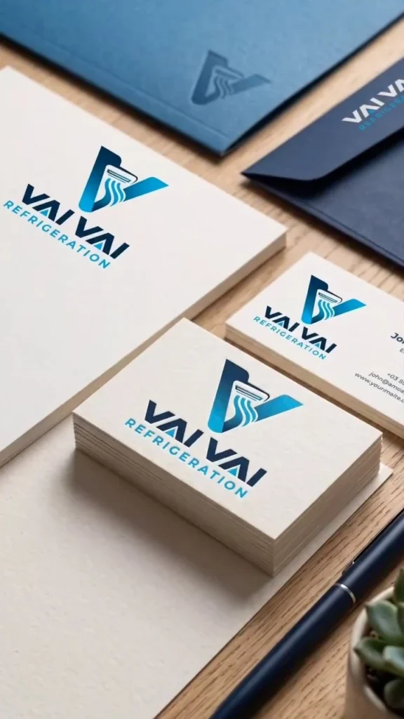 Vai Vai Refrigeration business cards and envelopes